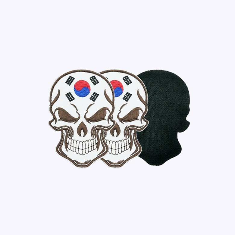 군화와고무신 태극기 해골 이마 패치 DE001 5