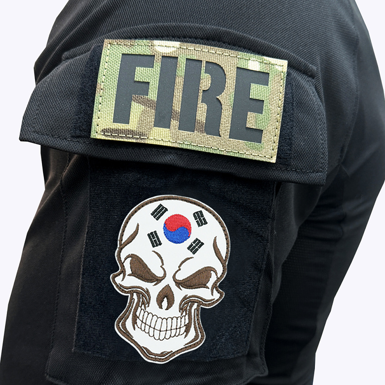군화와고무신 태극기 해골 이마 패치 DE001 7