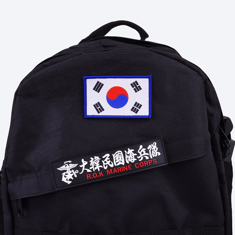 군화와고무신 대한민국 해병대 한자 검정 PVC 실리콘 패치 PC017 8
