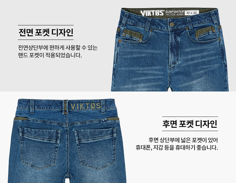 빅토스 건파이터 RR 블루 청바지 13