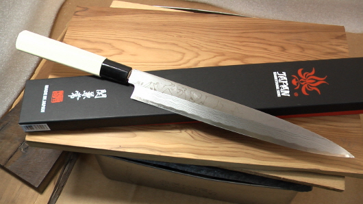 카네츠네 다마스커스 야나기바 나이프 240mm KC-502 4