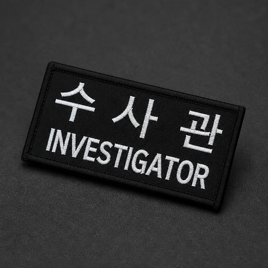 군화와고무신 PL005 수사관 패치 1