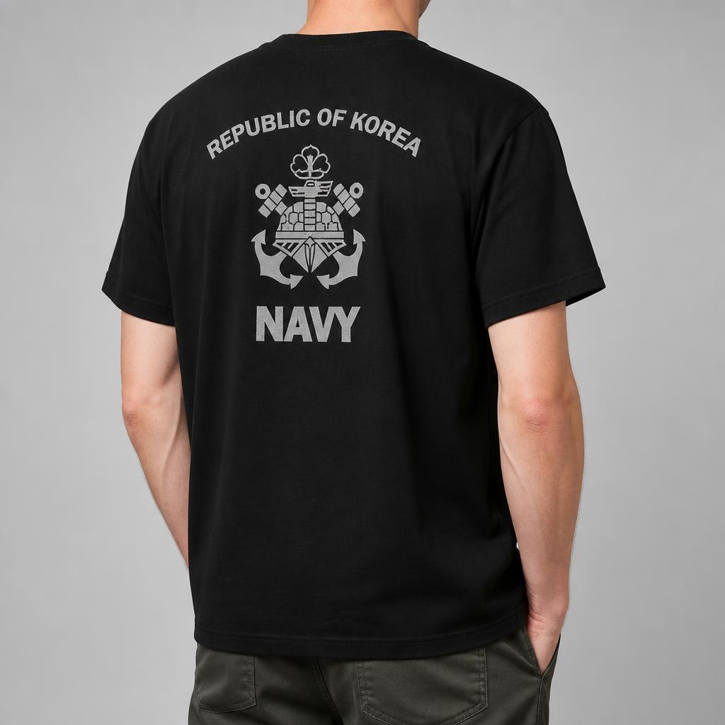 해군 NAVY 거북선 면 반팔 티셔츠 4