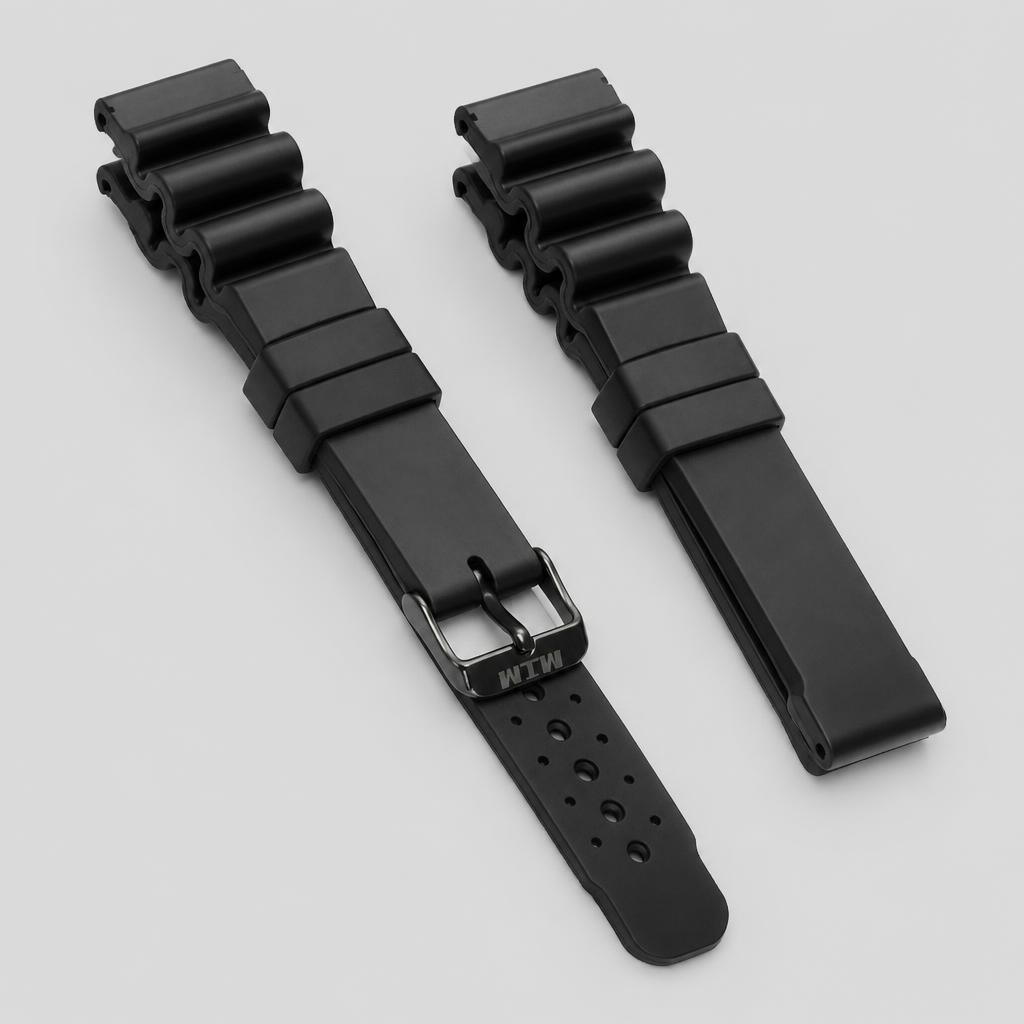 엠티엠 내츄럴 러버 스타일1 블랙 시계 스트랩 24mm 3