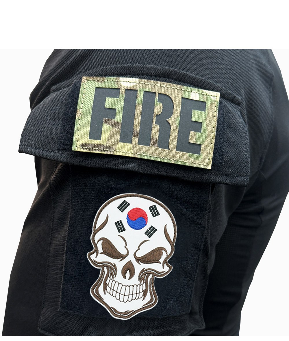 군화와고무신 태극기 해골 이마 패치 DE001 14