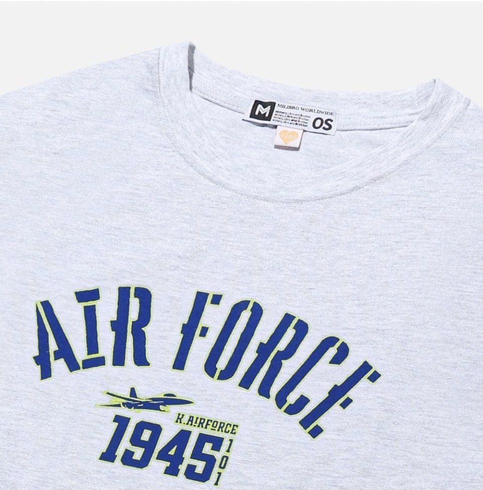 밀리브로 AIR FORCE 1945 Crack 공군 오버핏 반팔 티셔츠 19