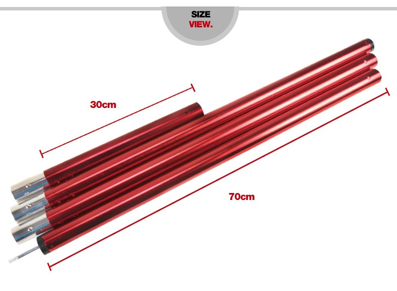 노마드 33파이 700x3+300 실버 타프 폴대 240cm 12