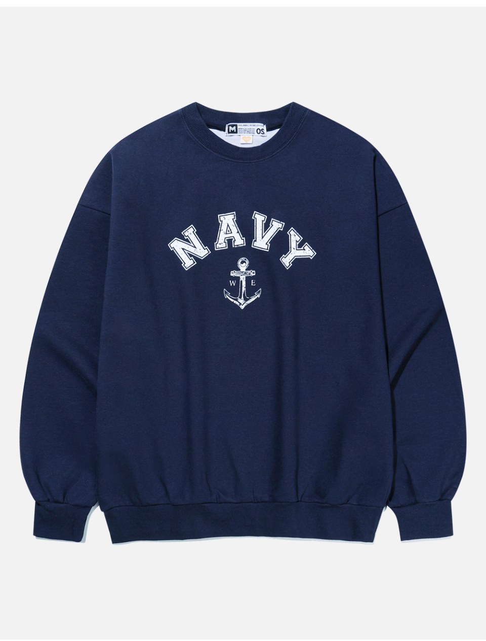 밀리브로 NAVY 앵커 크랙 해군 오버핏 맨투맨 8