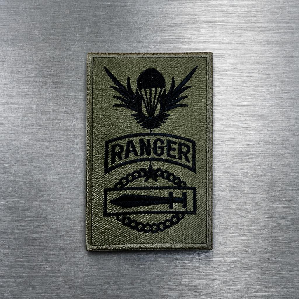 군화와고무신 RANGER 위장색 패치