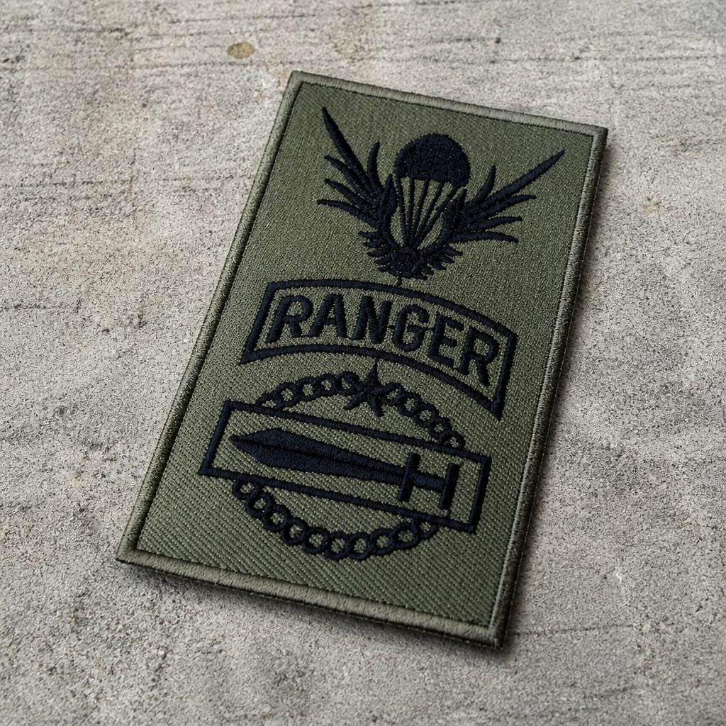 군화와고무신 RANGER 위장색 패치