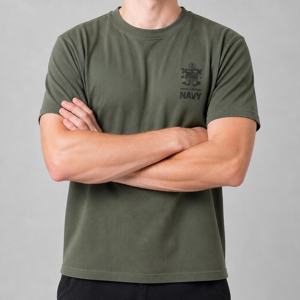 해군 NAVY 거북선 면 반팔 티셔츠
