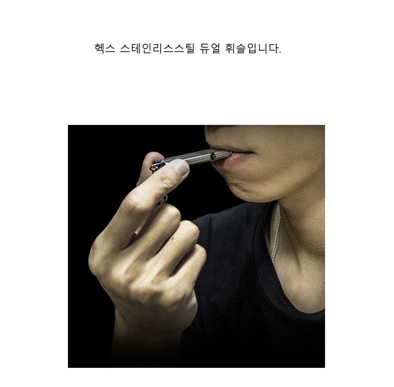 헥스 스테인리스스틸 듀얼 휘슬