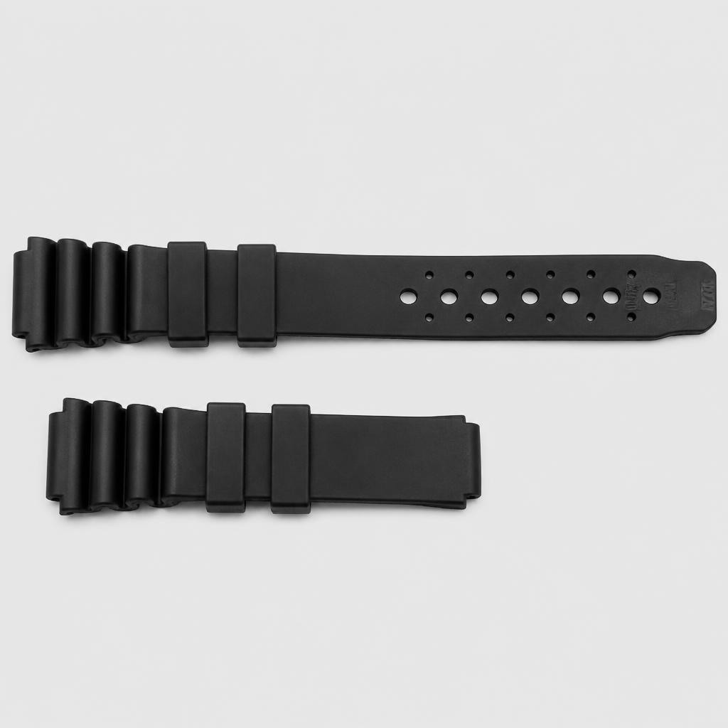 엠티엠 내츄럴 러버 스타일1 블랙 시계 스트랩 24mm