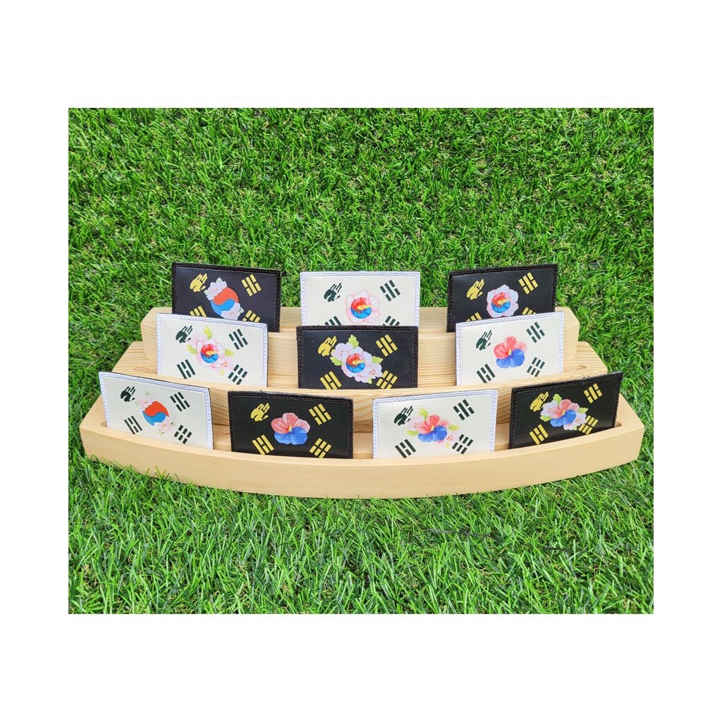 쿠닌 무궁화 태극기 가죽 패치 8cm 10번째 이미지