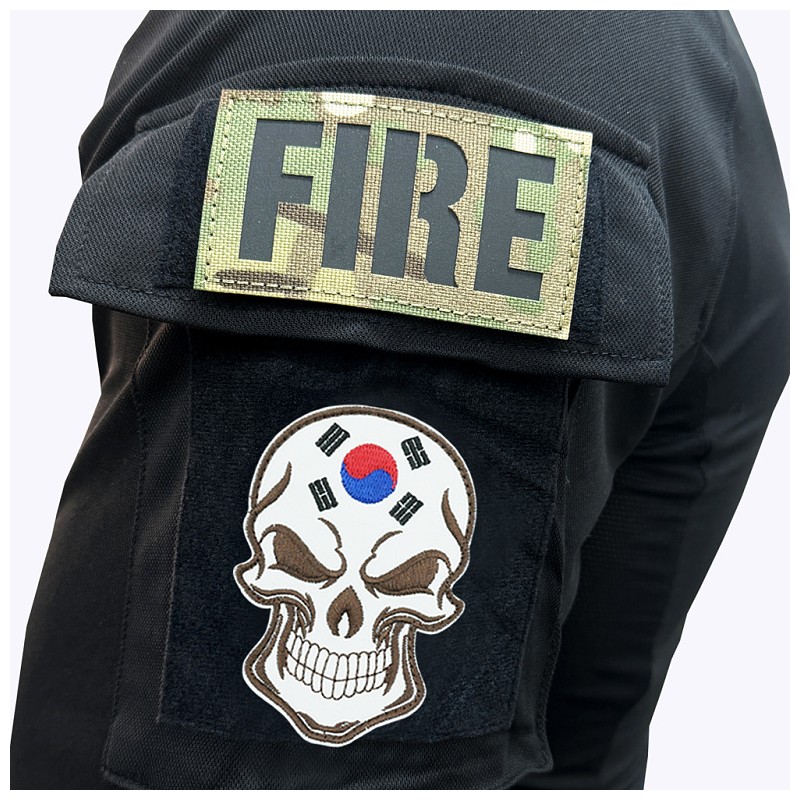 군화와고무신 태극기 해골 이마 패치 DE001 6번째 이미지