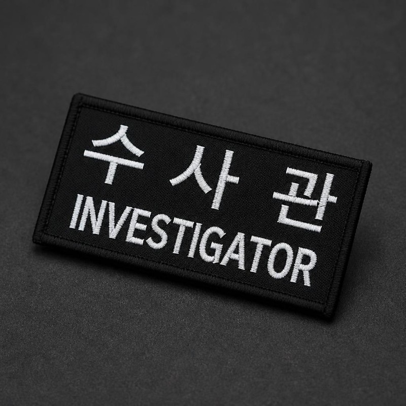 군화와고무신 PL005 수사관 패치