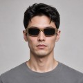 가토즈 매그넘 밀스팩 탄 프레임 검정 로고 검정 렌즈 선글라스