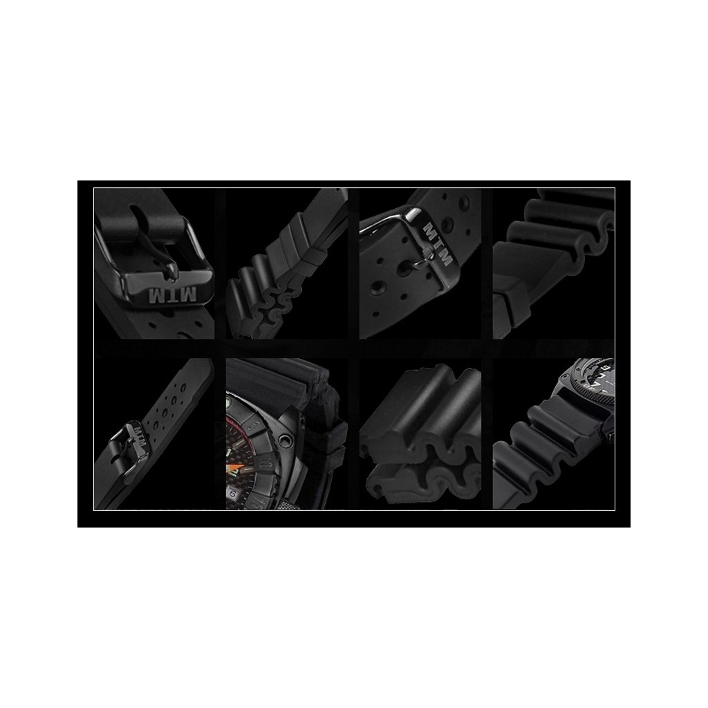 엠티엠 내츄럴 러버 스타일1 블랙 시계 스트랩 24mm 3번째 이미지
